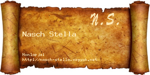 Nasch Stella névjegykártya